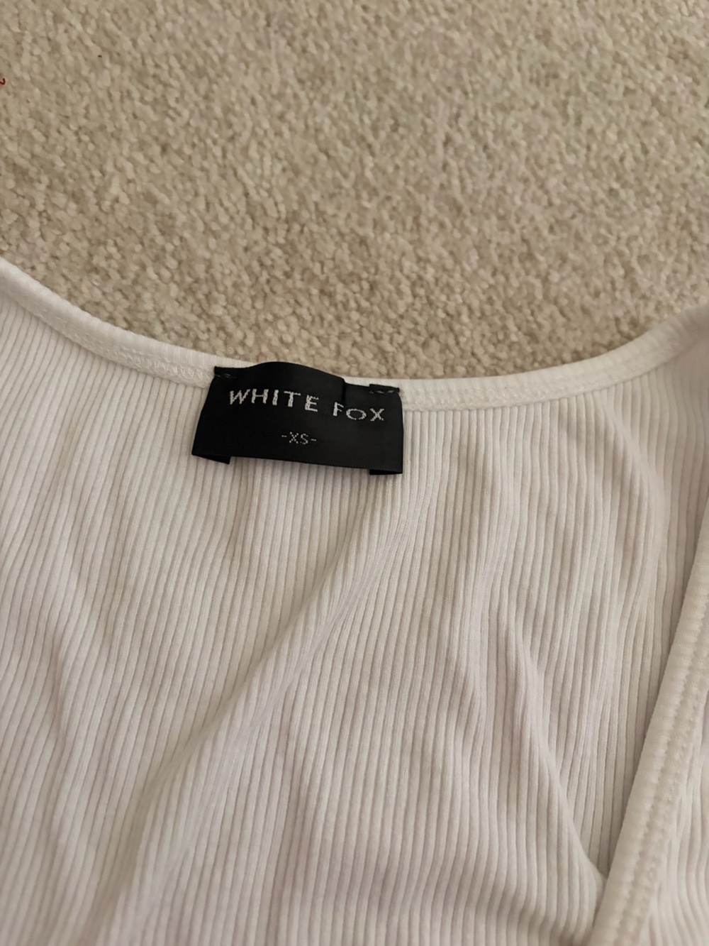 White Fox Ribbed White Tank - Picture 3 of 3